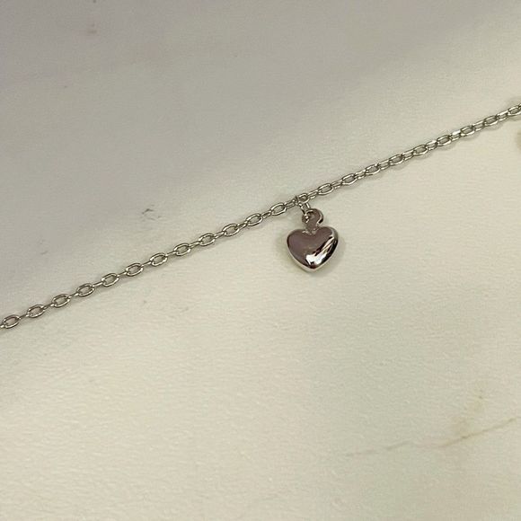 Sterling Silver Loving Hearts Anklet - Picture 3 of 8